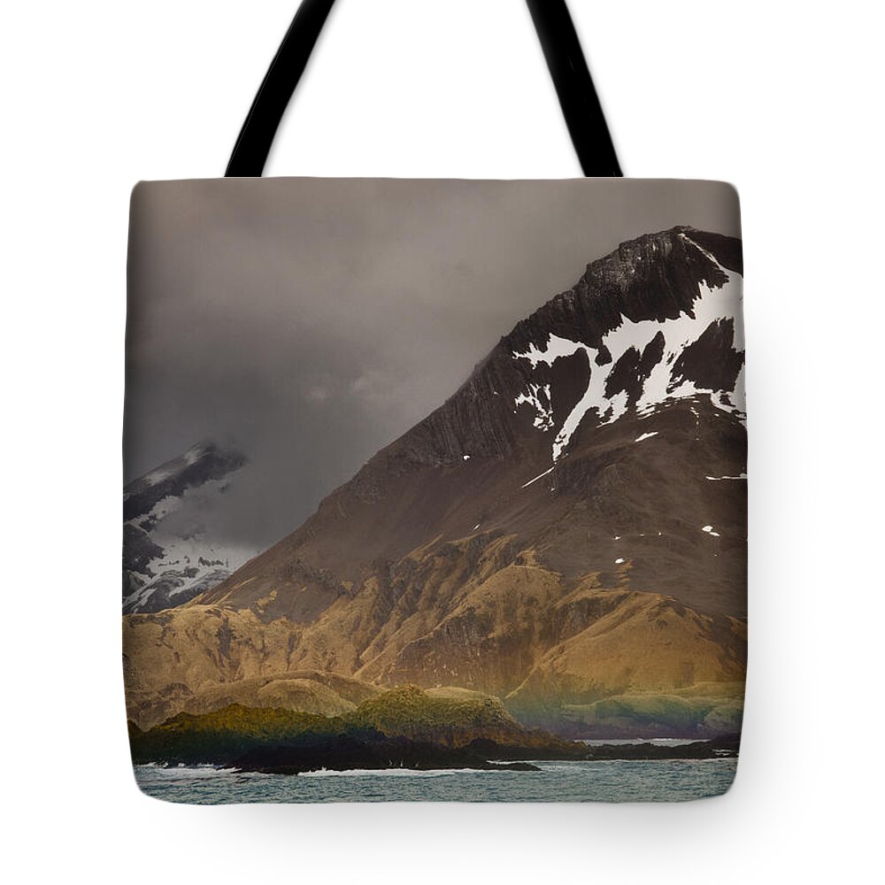 00479612 Tote Bag featuring the photograph Rainbow At Entrance To Fortuna Bay by Colin Monteath