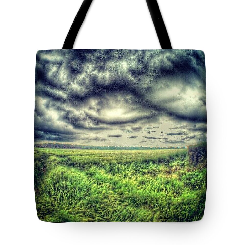 Field Tote Bag featuring the photograph Rainy Day by Vicki Field