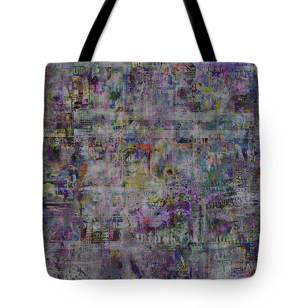Purple Abstract Tote Bag featuring the digital art Random 518 by Andy Mercer