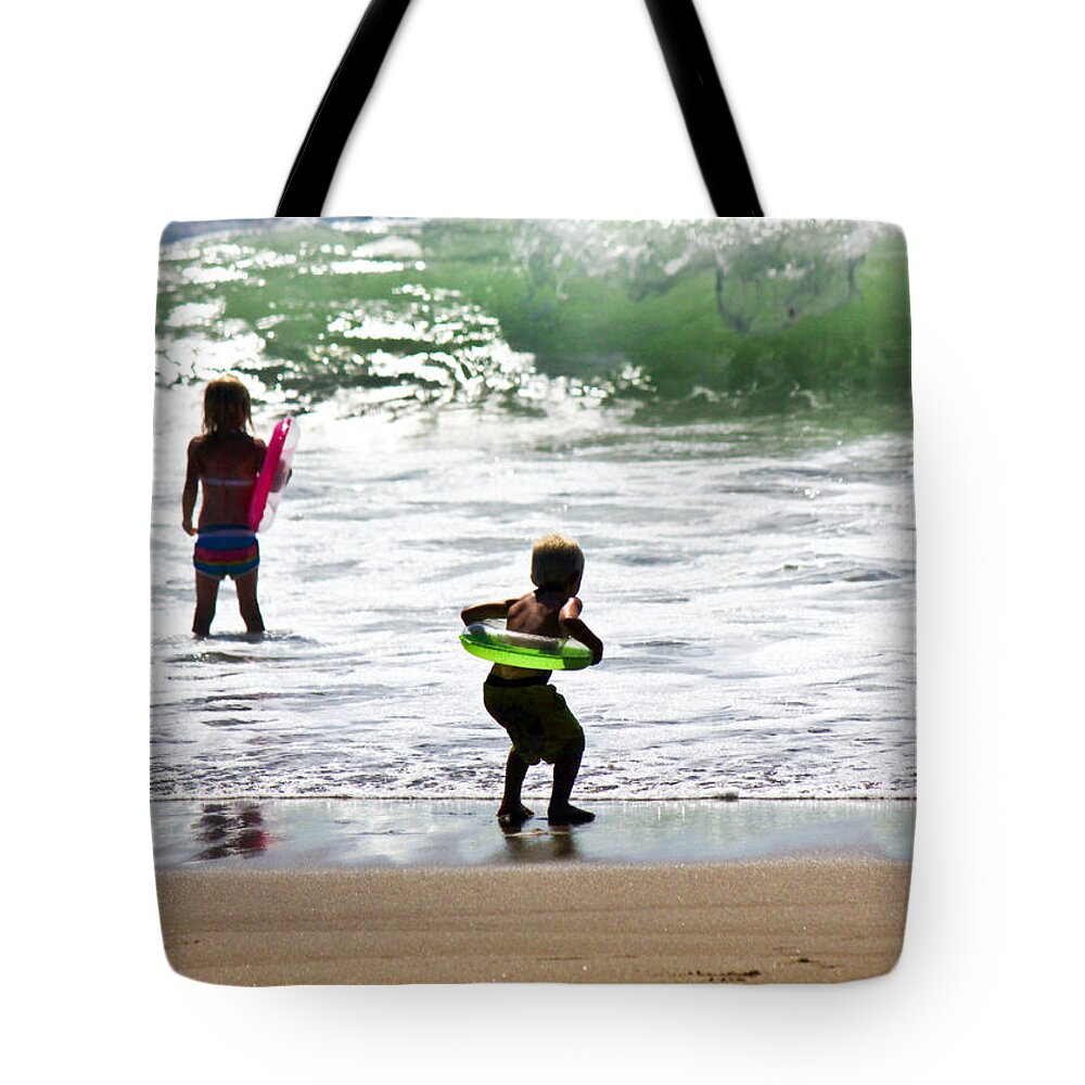 Maine Tote Bag featuring the photograph Ready Set JUMP by Brenda Giasson