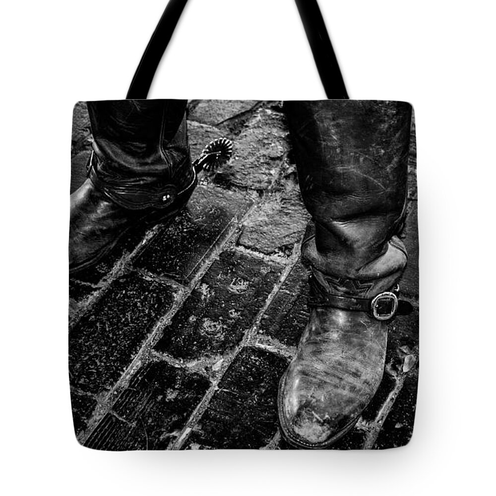 Boots Tote Bag featuring the photograph Ready to Ride by Toma Caul
