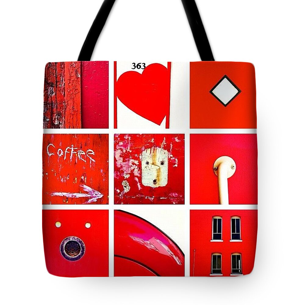 Nyekudu Tote Bag featuring the photograph red by Julie Gebhardt