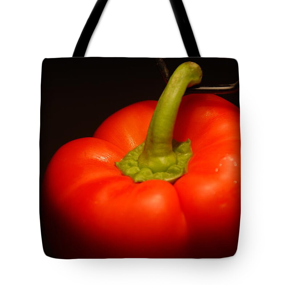 Pepper Tote Bag featuring the photograph Red Pepper by Richard Bryce and Family