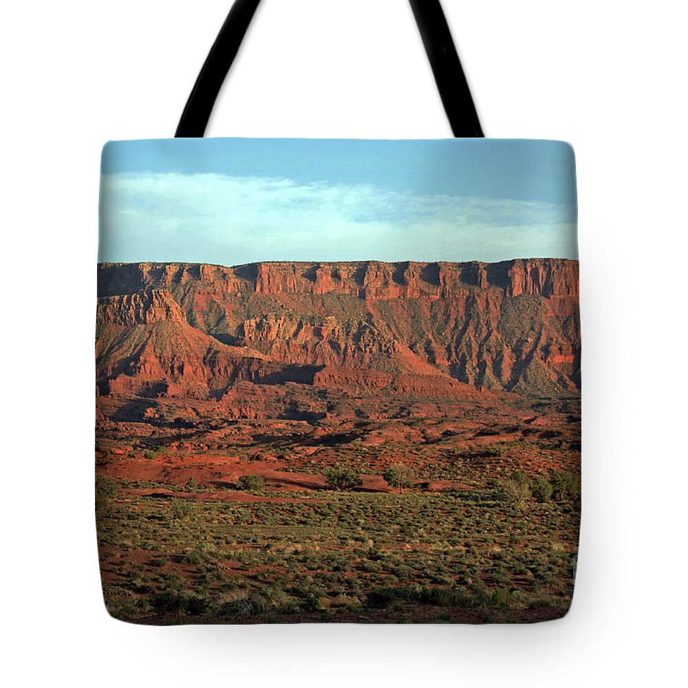 Moab Tote Bag featuring the photograph Red Rock at Sunset by Edward R Wisell