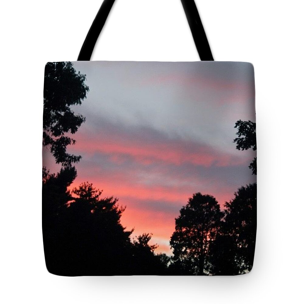 Sky Tote Bag featuring the photograph Red Skies At Night  by Justin Connor