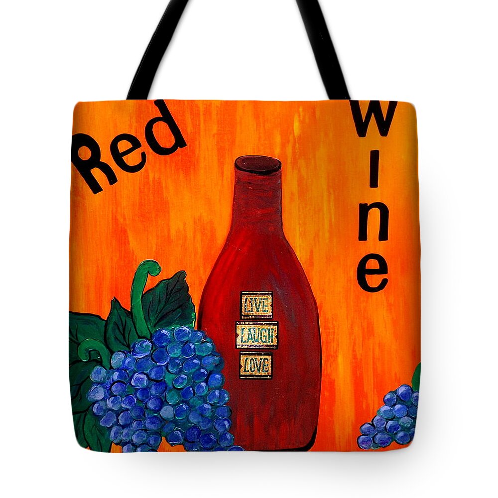 Red Wine Tote Bag featuring the painting Red Wine by Cynthia Amaral