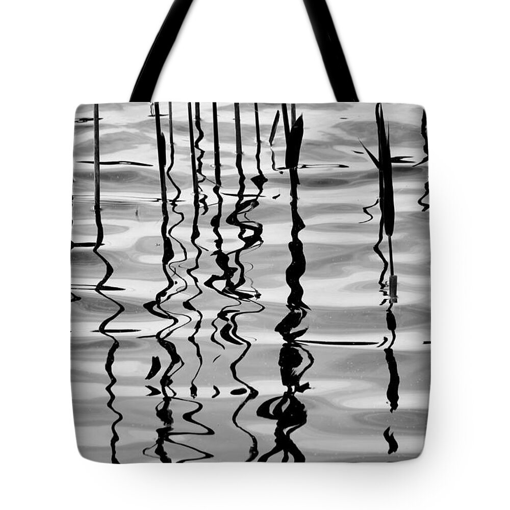 Reeds Tote Bag featuring the photograph Reeds and Reflections No. 2 by David Gordon