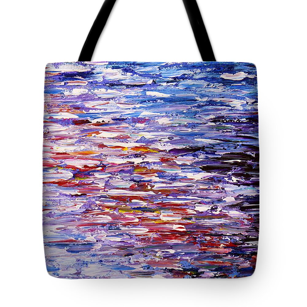 Seascape Tote Bag featuring the painting Reflections by Kume Bryant