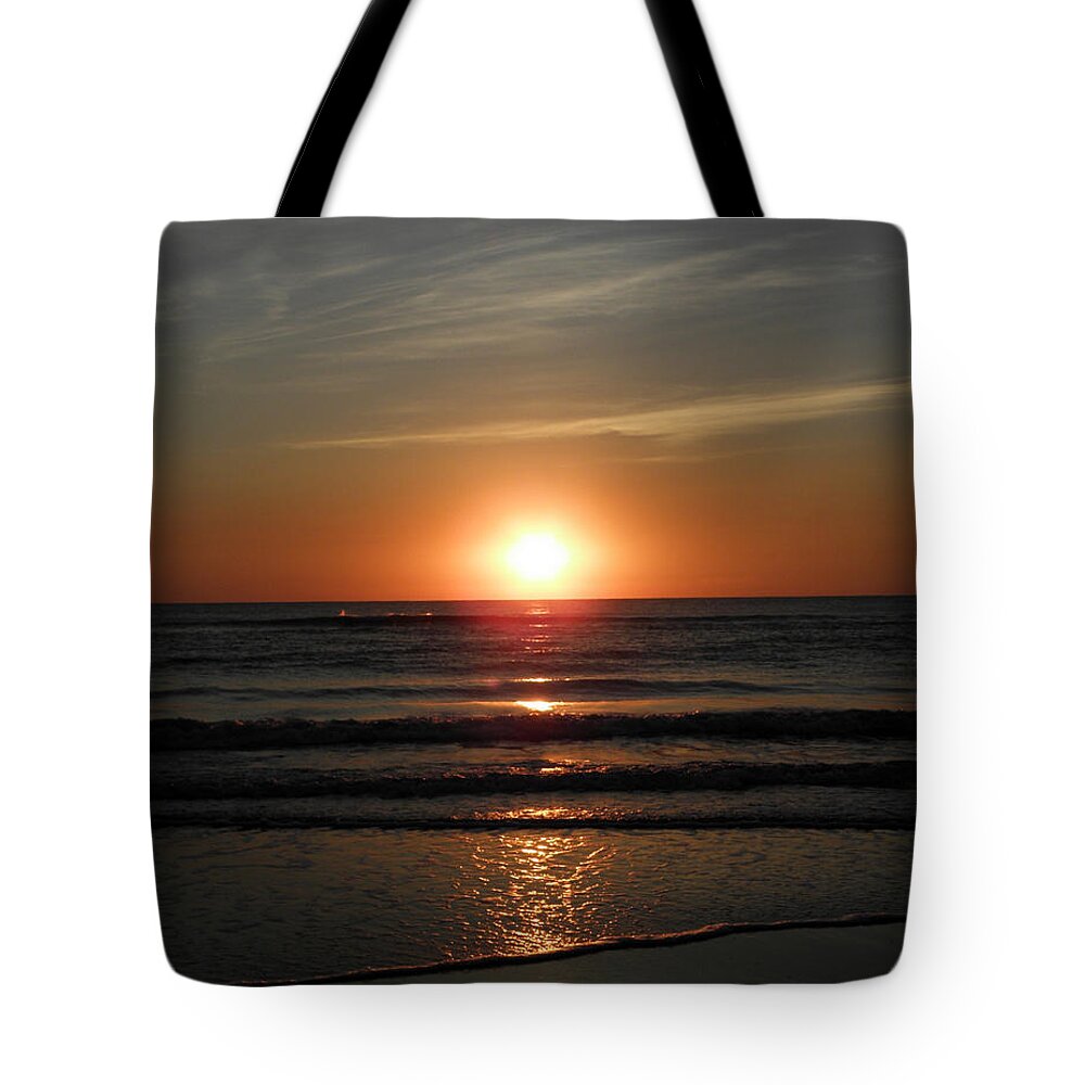 Sunrise Tote Bag featuring the photograph Reflections Of The Rise by Kim Galluzzo