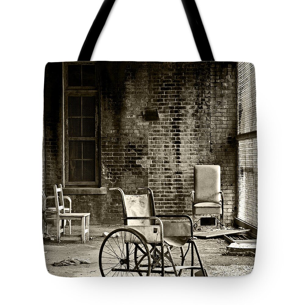 Abandoned Tote Bag featuring the photograph Restrain by Conor McLaughlin