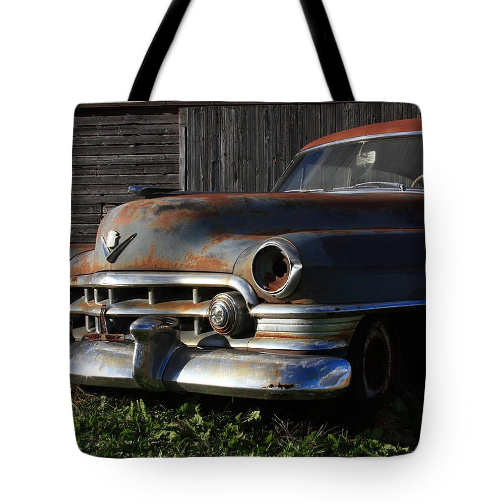 Cadillac Tote Bag featuring the photograph Retired by Lyle Hatch