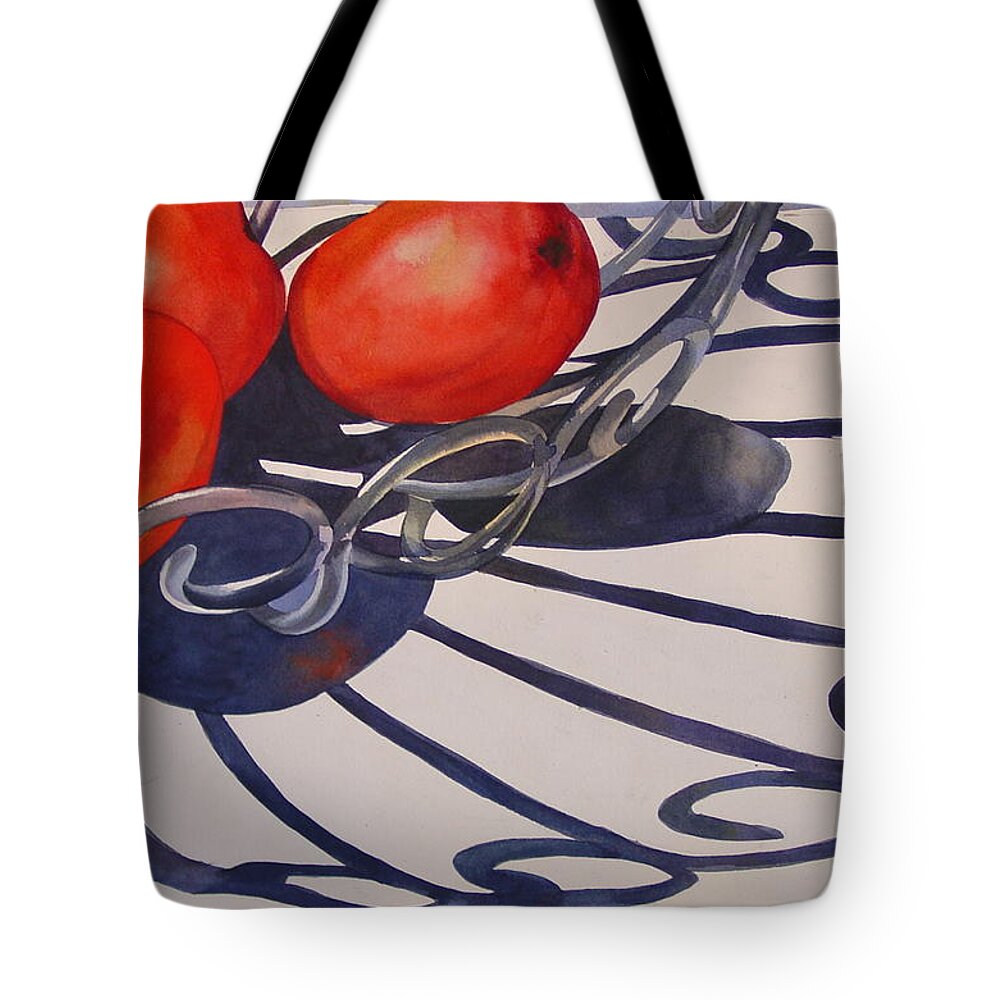 Watercolor Tote Bag featuring the painting Ripe Ones by Marlene Gremillion
