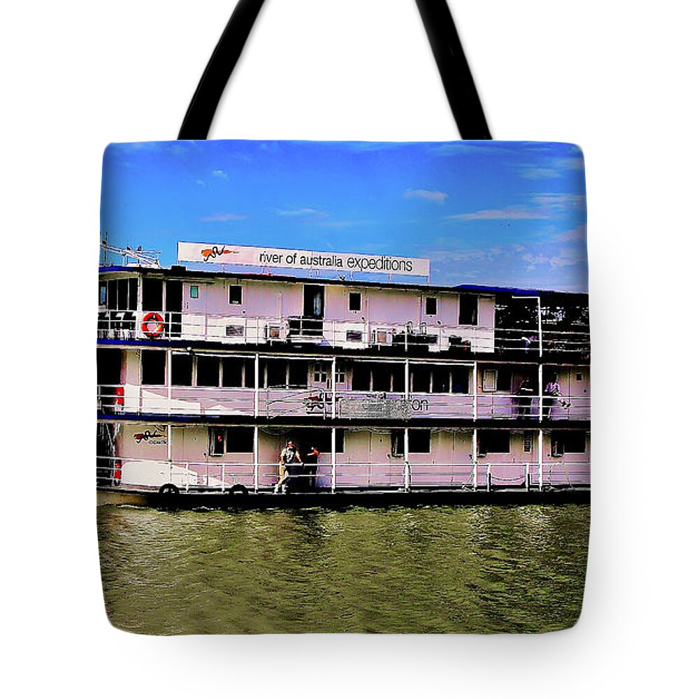 River Tote Bag featuring the photograph River boat on the Murray River by Blair Stuart