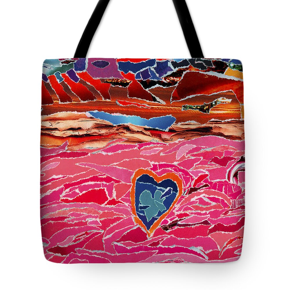 River Of Passion Tote Bag featuring the mixed media River Of Passion by Kenneth James