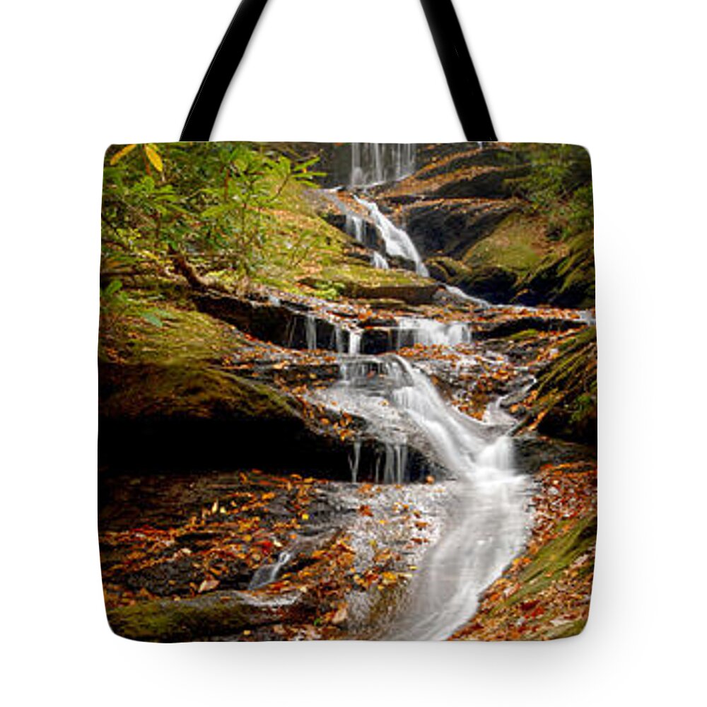 Autumn Tote Bag featuring the photograph Roaring Fork Falls by Joye Ardyn Durham