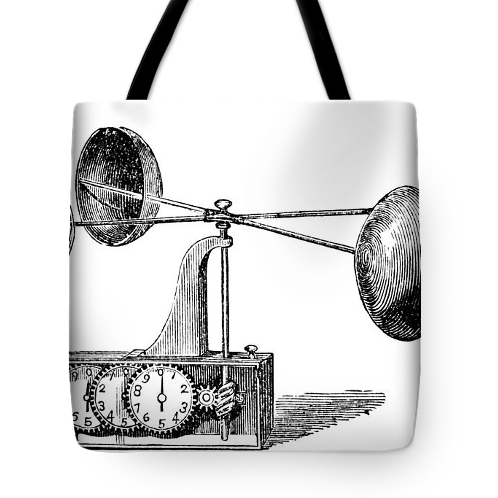 Science Tote Bag featuring the photograph Robinsons Anemometer, 1846 by Science Source