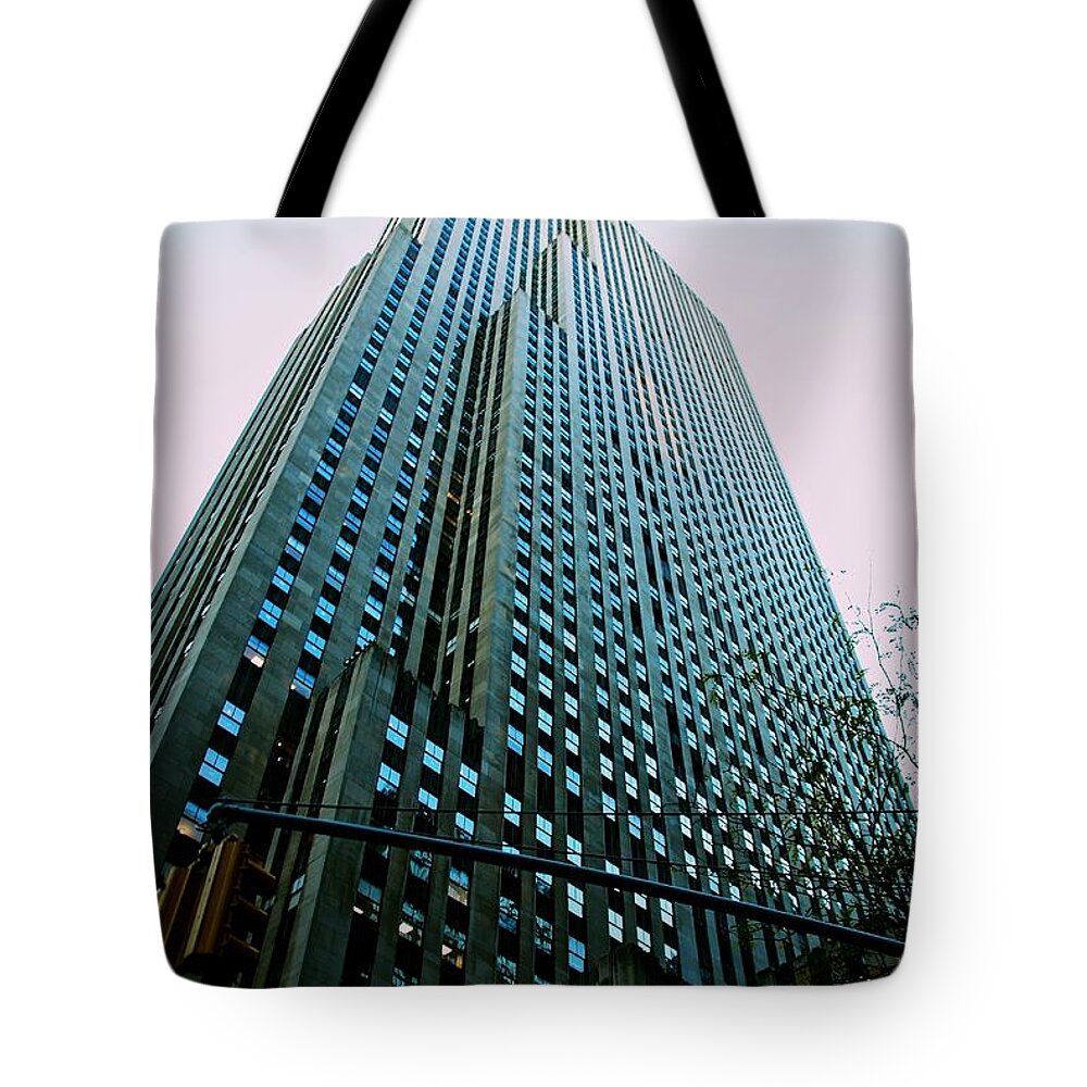 New York Tote Bag featuring the photograph Rockefeller Center by Eric Tressler