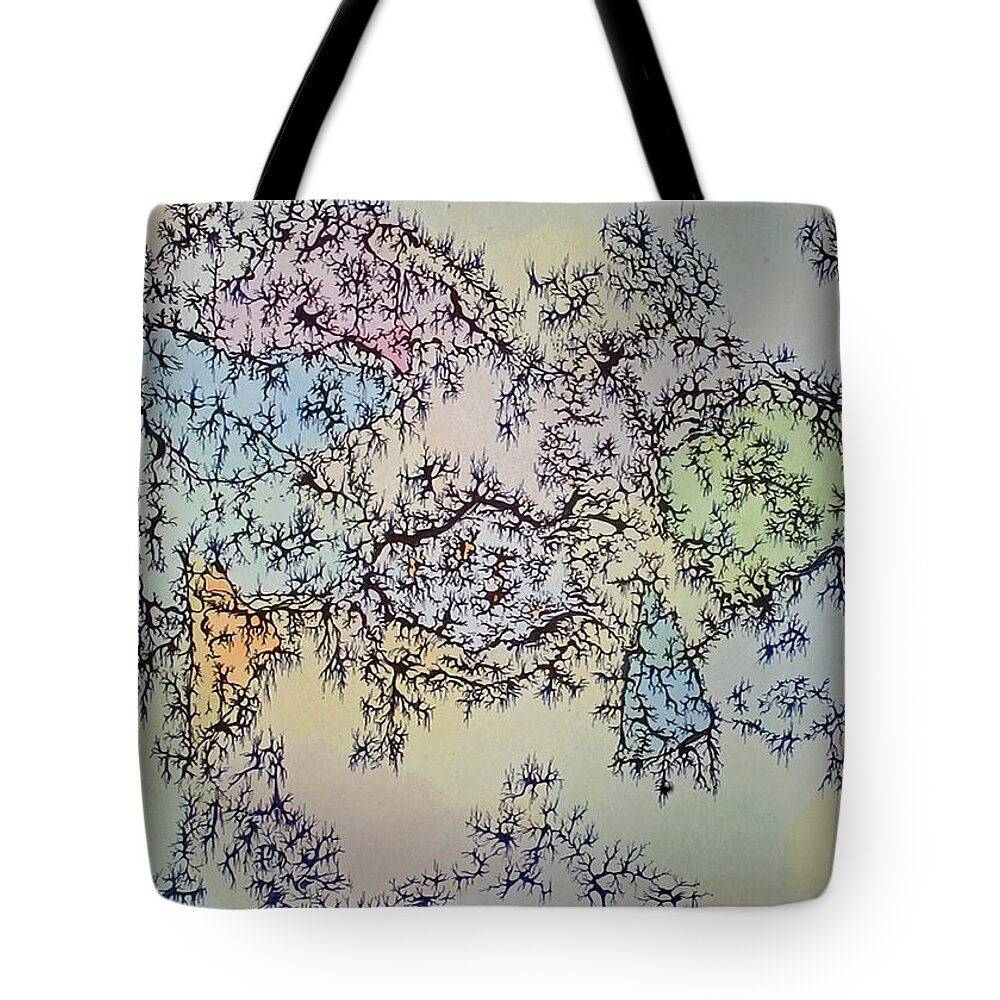 Mixed Media Tote Bag featuring the mixed media Roots by Danielle Scott