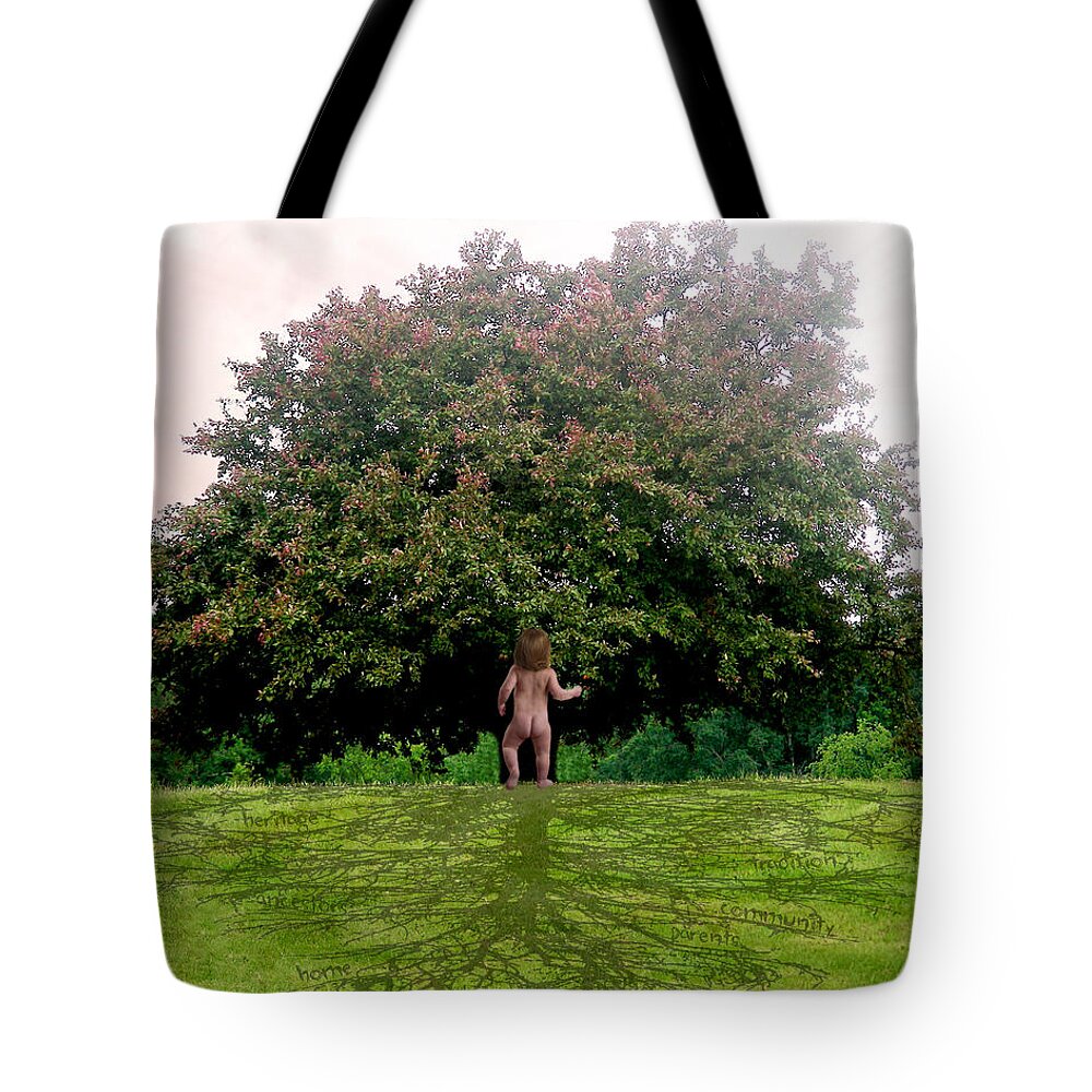 Fleurogeny Art Tote Bag featuring the digital art Roots by Torie Tiffany
