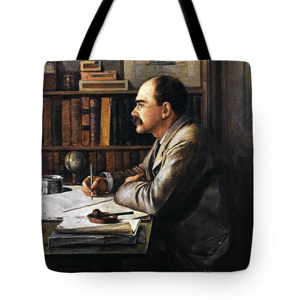 1899 Tote Bag featuring the painting Rudyard Kipling by Granger
