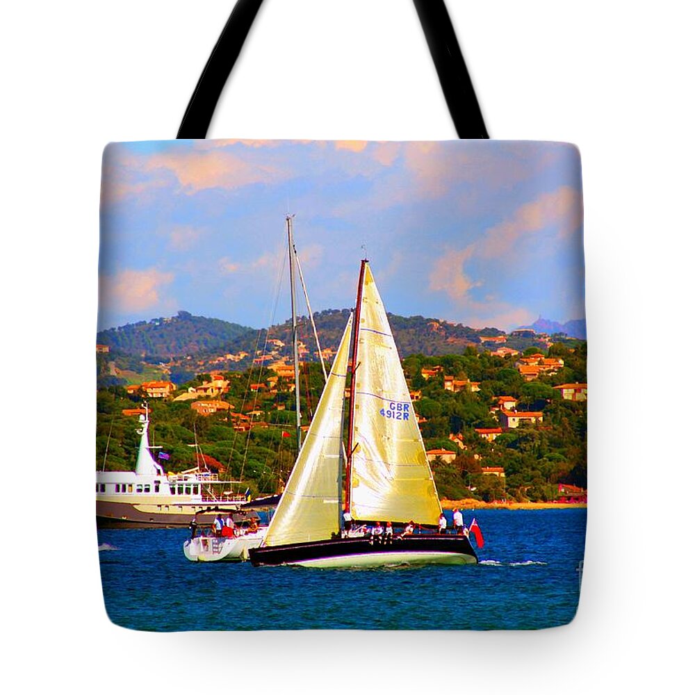 Rogerio Mariani Tote Bag featuring the photograph Sailing in the bay by Rogerio Mariani