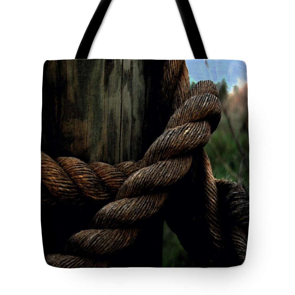 Maryland Tote Bag featuring the painting Sailor's Rope by Karen Harrison Brown