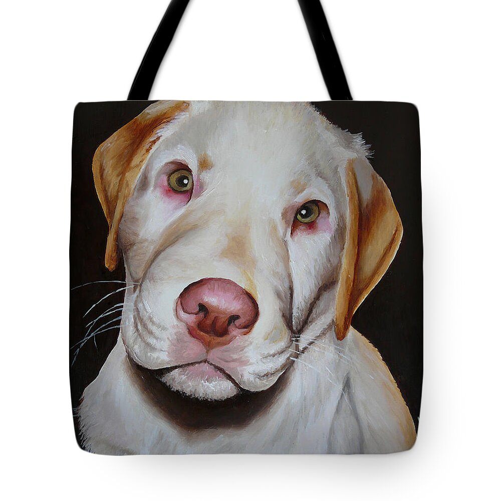 Puppy Tote Bag featuring the painting Savannah by Vic Ritchey