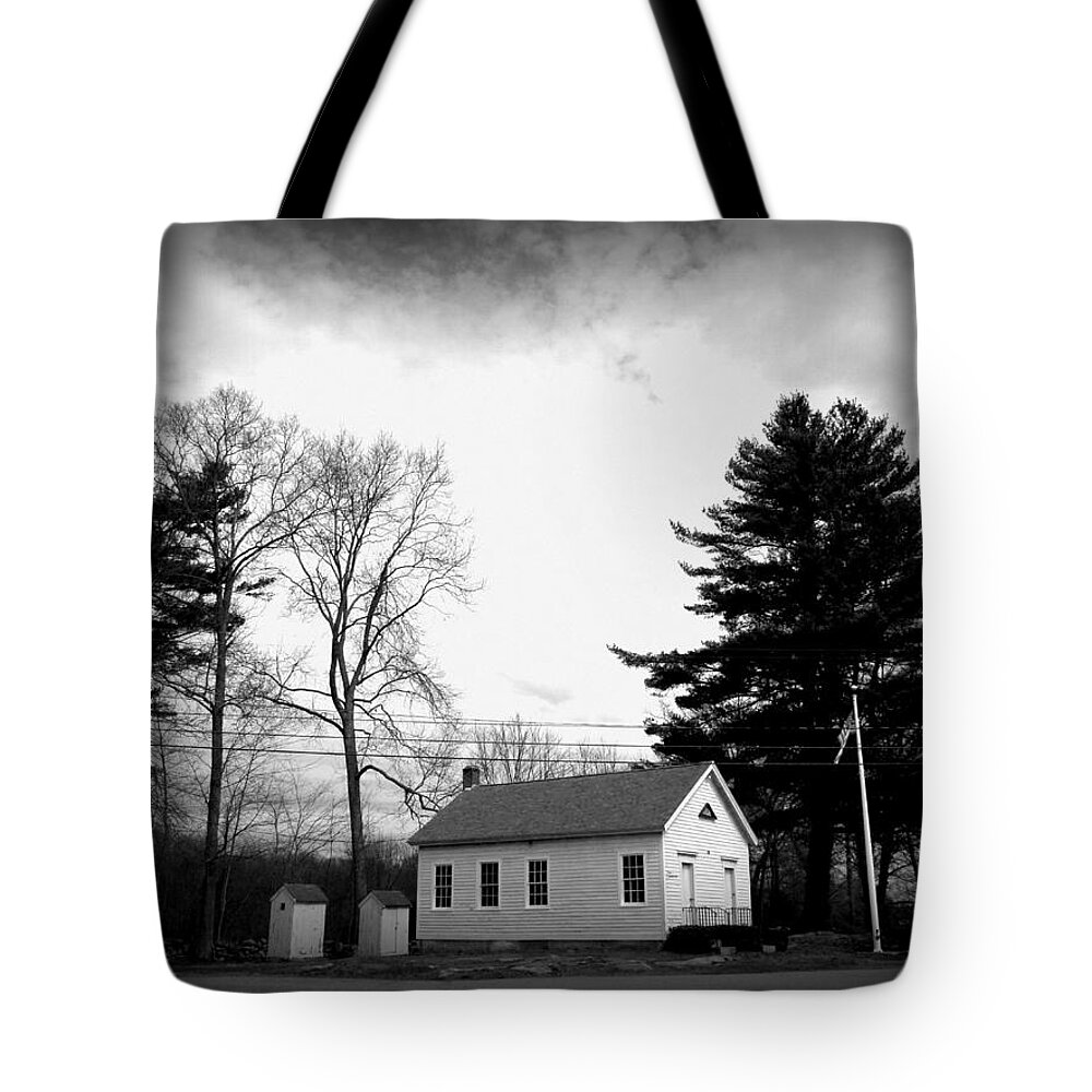 School Tote Bag featuring the photograph School House back in the day by Kim Galluzzo