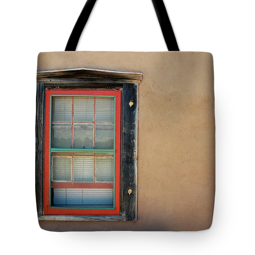 Santa Fe Tote Bag featuring the photograph School House Window by Ron Weathers