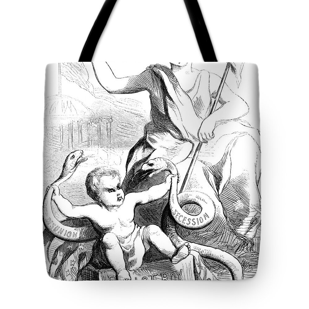 1860 Tote Bag featuring the photograph Secession Cartoon, 1860 by Granger