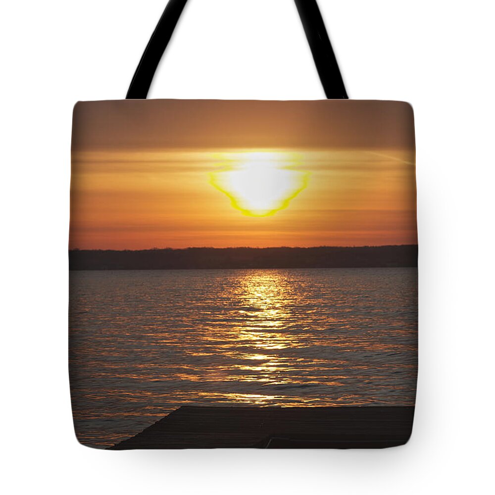 Sunrise Tote Bag featuring the photograph Seneca Lake by William Norton