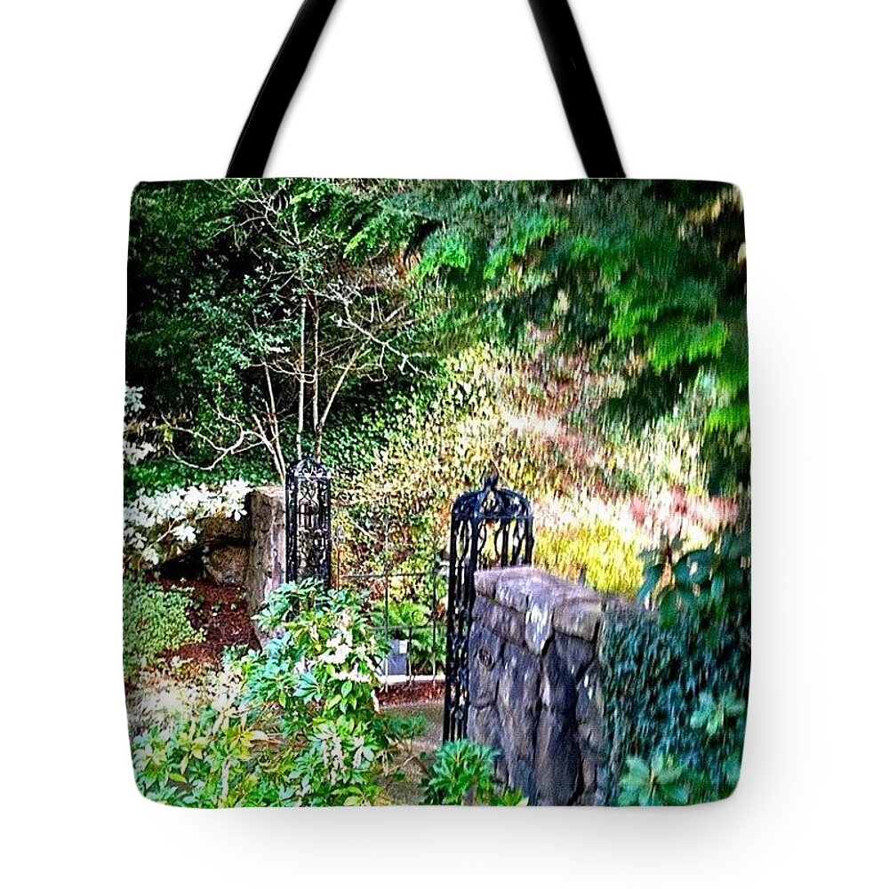 Gate Tote Bag featuring the photograph Shades Of Green by Anna Porter