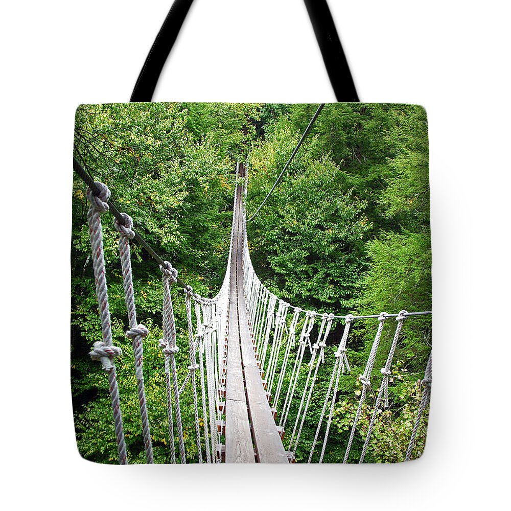 Bridge Bridges Tote Bag featuring the photograph Sky Bridge by Aimee L Maher ALM GALLERY