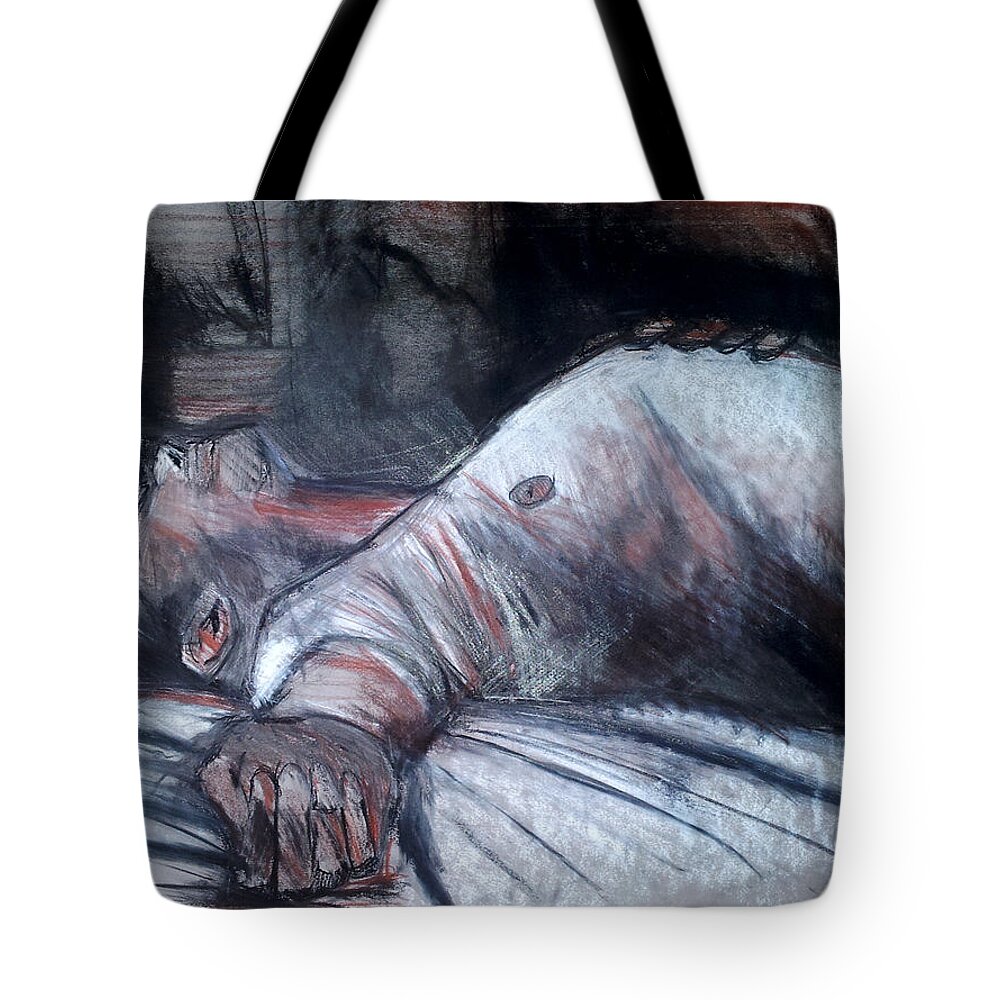  Tote Bag featuring the drawing Sleep by John Gholson