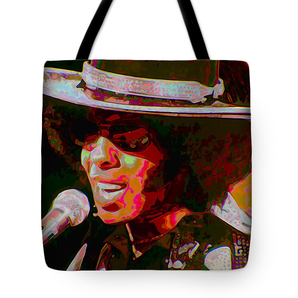 Sly Stone Tote Bag featuring the digital art Sly Stone by Fli Art