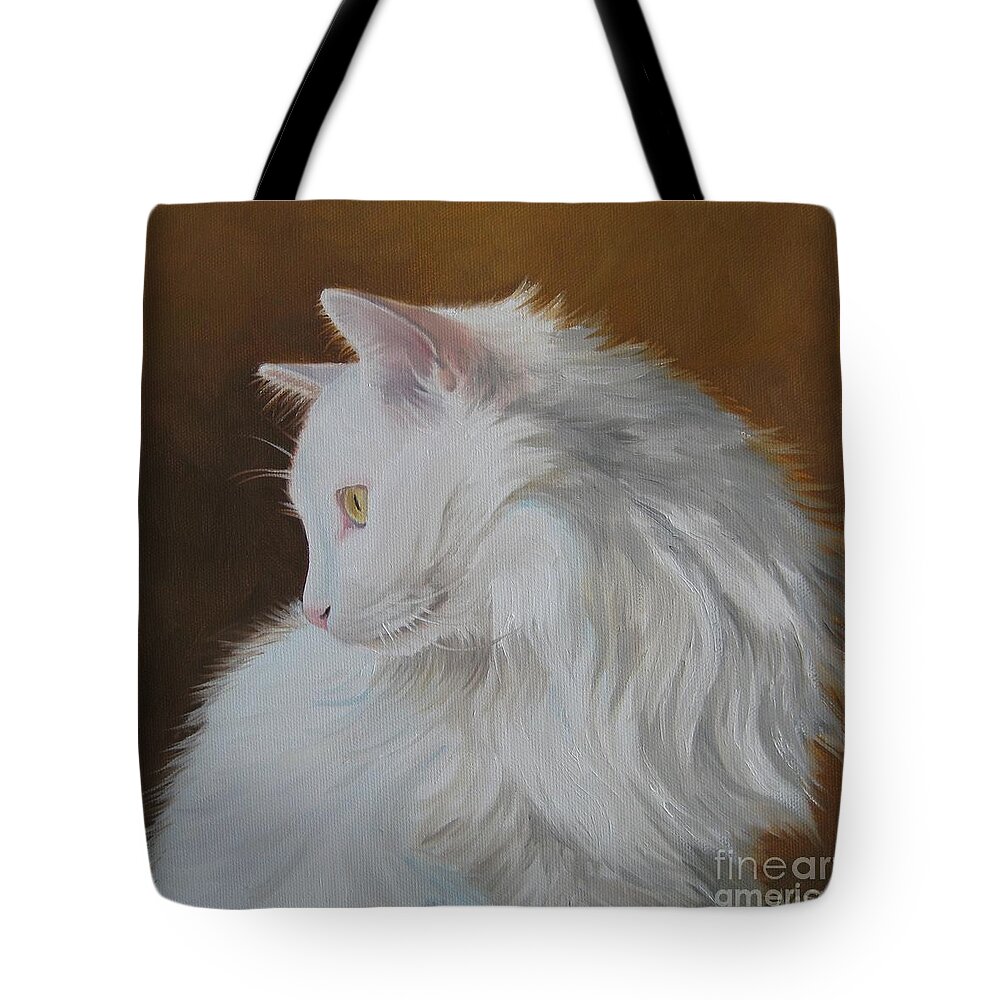 Noewi Tote Bag featuring the painting Snowball by Jindra Noewi