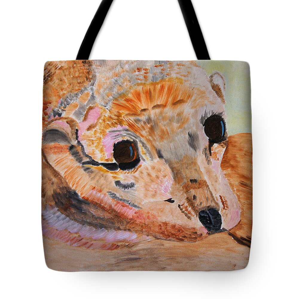 Sealion Tote Bag featuring the painting Soulful Eyes Of A California Sealion by Meryl Goudey