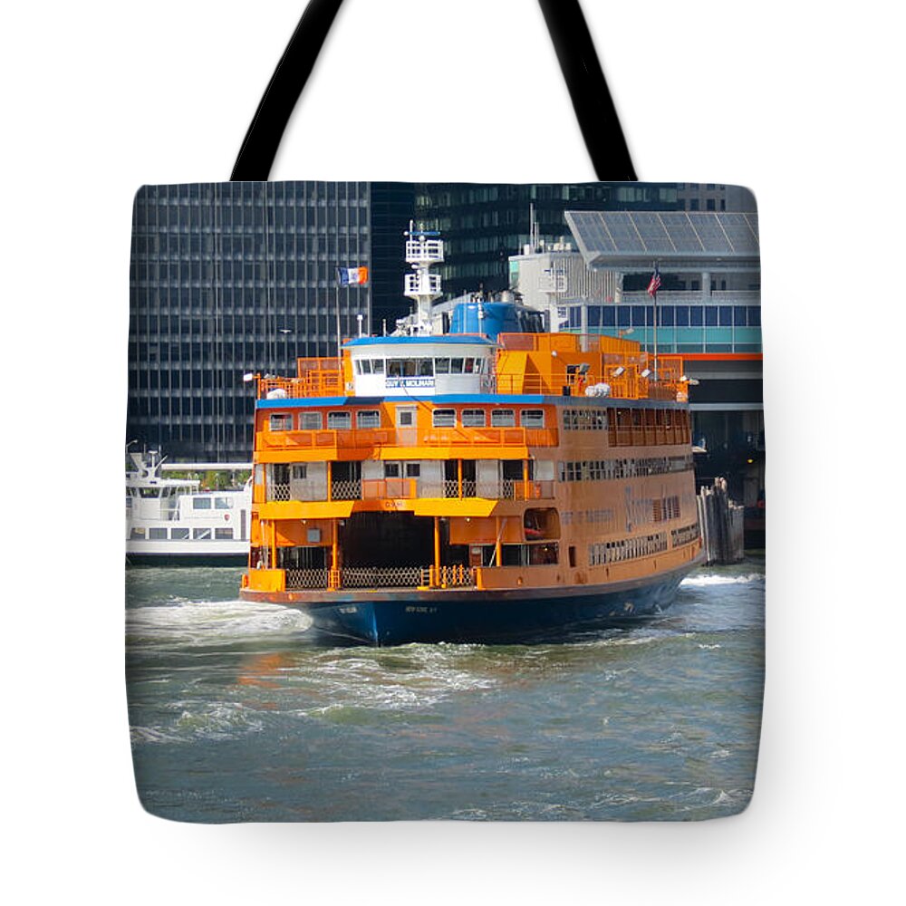 South Ferry Tote Bag featuring the photograph South Ferry Water Ride2 by Terry Wallace
