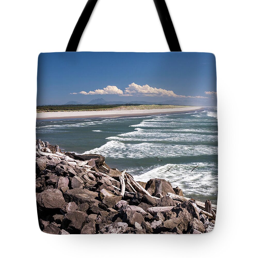Afternoon Tote Bag featuring the photograph South Jetty 2 by Albert Seger