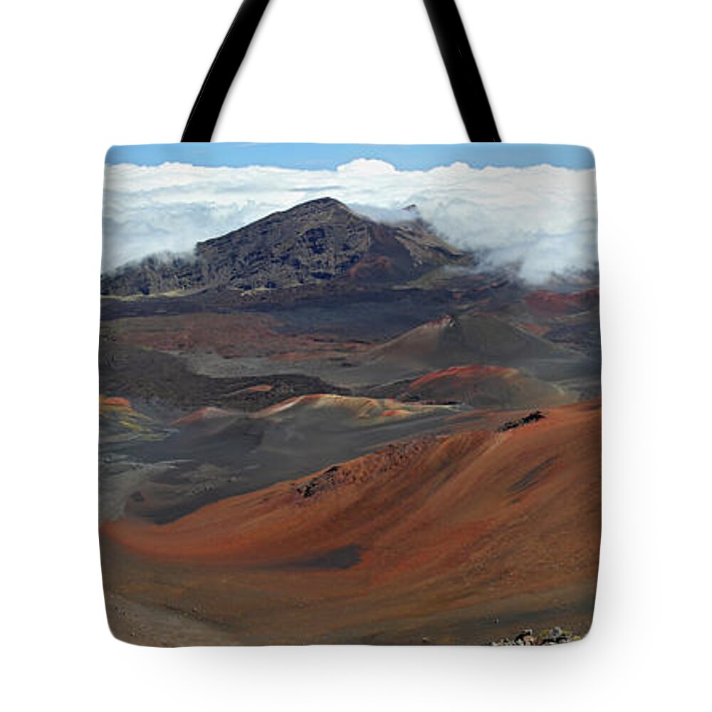 Haleakala Tote Bag featuring the photograph Spectacular Haleakala landscape panorama by Pierre Leclerc Photography