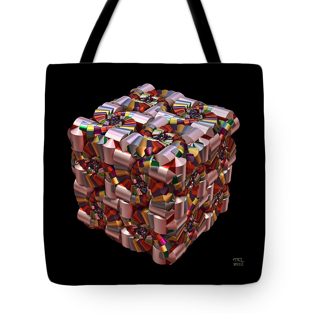 Computer Tote Bag featuring the digital art Spiral Box I by Manny Lorenzo