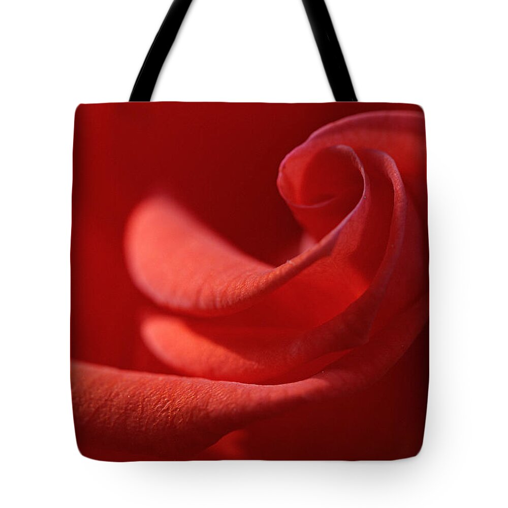 Macro Tote Bag featuring the photograph Spiral's heart by Raffaella Lunelli