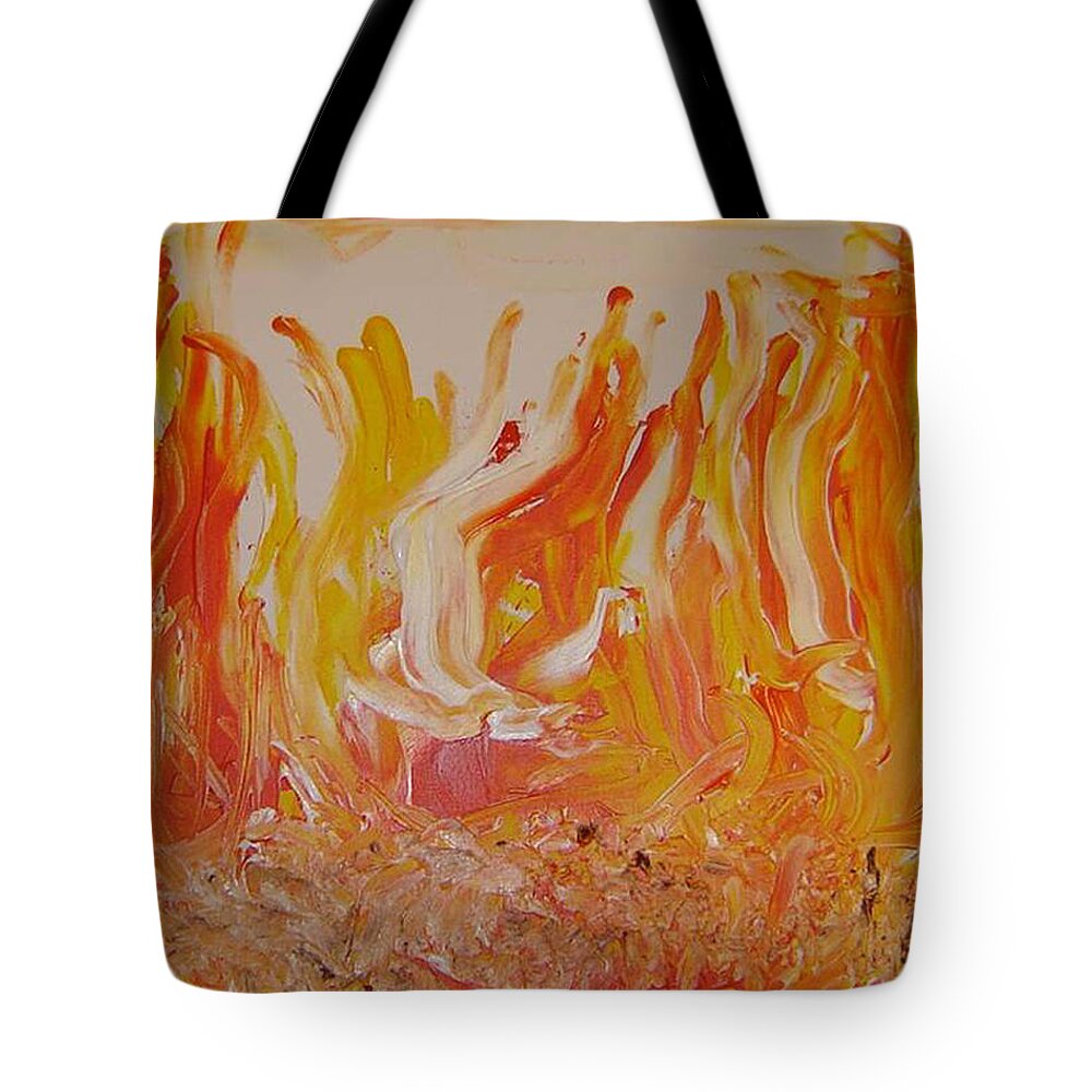 Spirit Tote Bag featuring the painting Spirit by Luz Elena Aponte