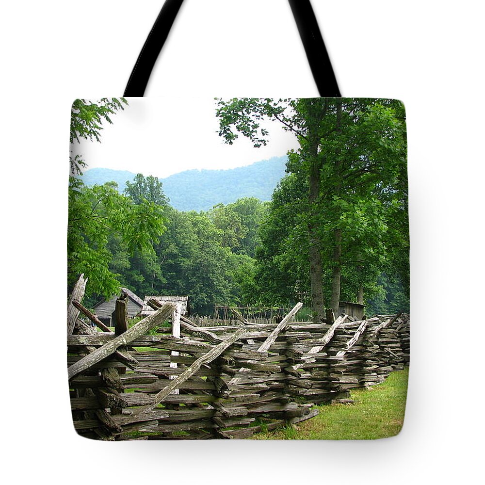 Fence Tote Bag featuring the photograph Split Rail Fence by Carla Parris