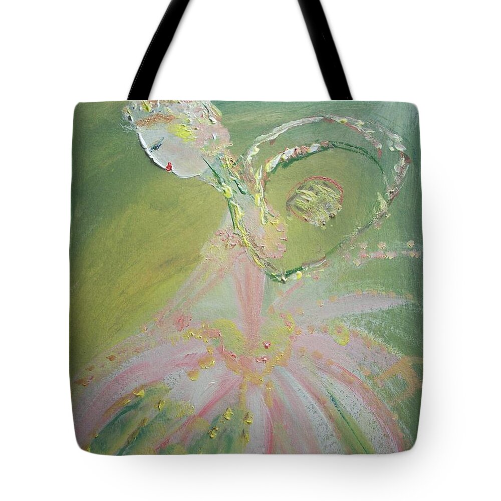 Fairy Tote Bag featuring the painting Spring Fairy Entrance by Judith Desrosiers