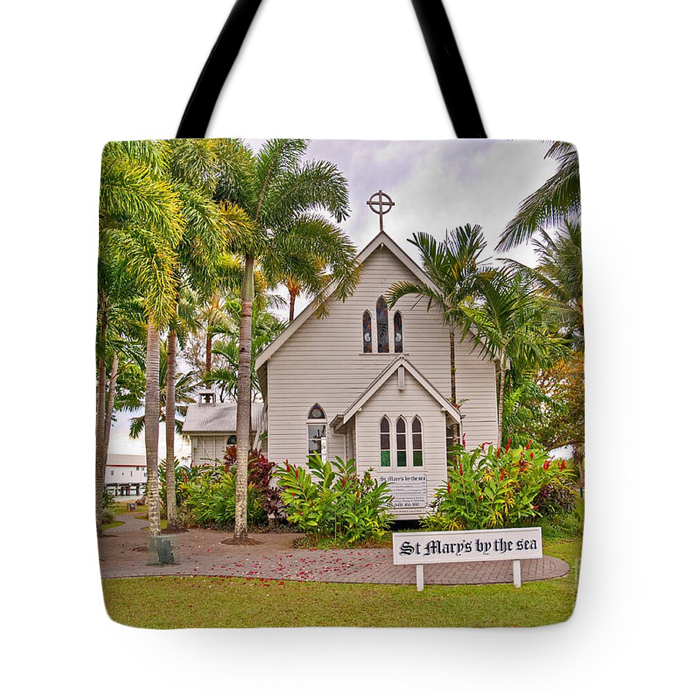 Chapel Tote Bag featuring the photograph St Mary's By the Sea by Bob and Nancy Kendrick