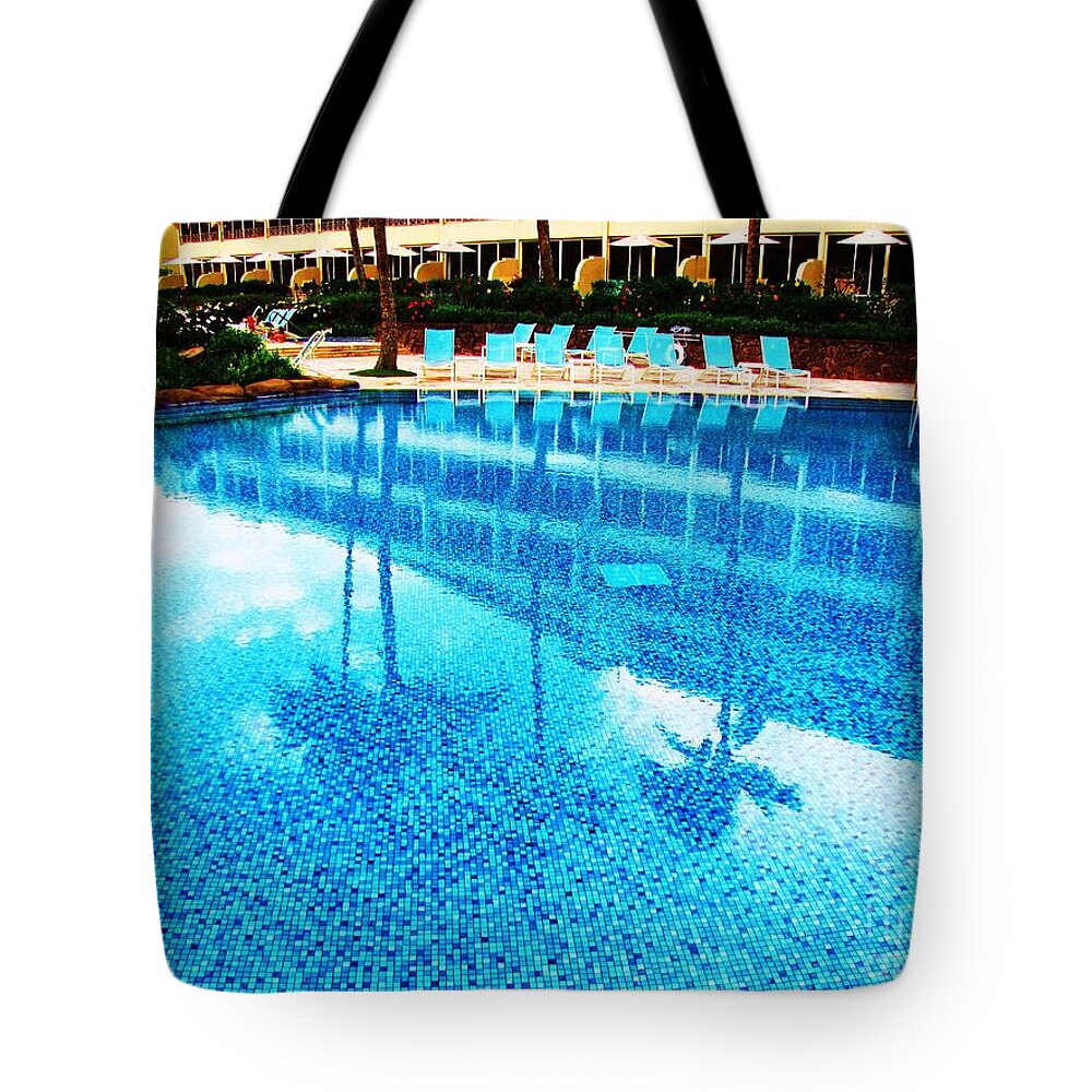 St Regis Tote Bag featuring the photograph St. Regis Pool by Michele Penner