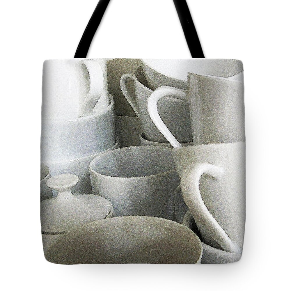 White Cups Tote Bag featuring the photograph Stacked Up by Rich Franco