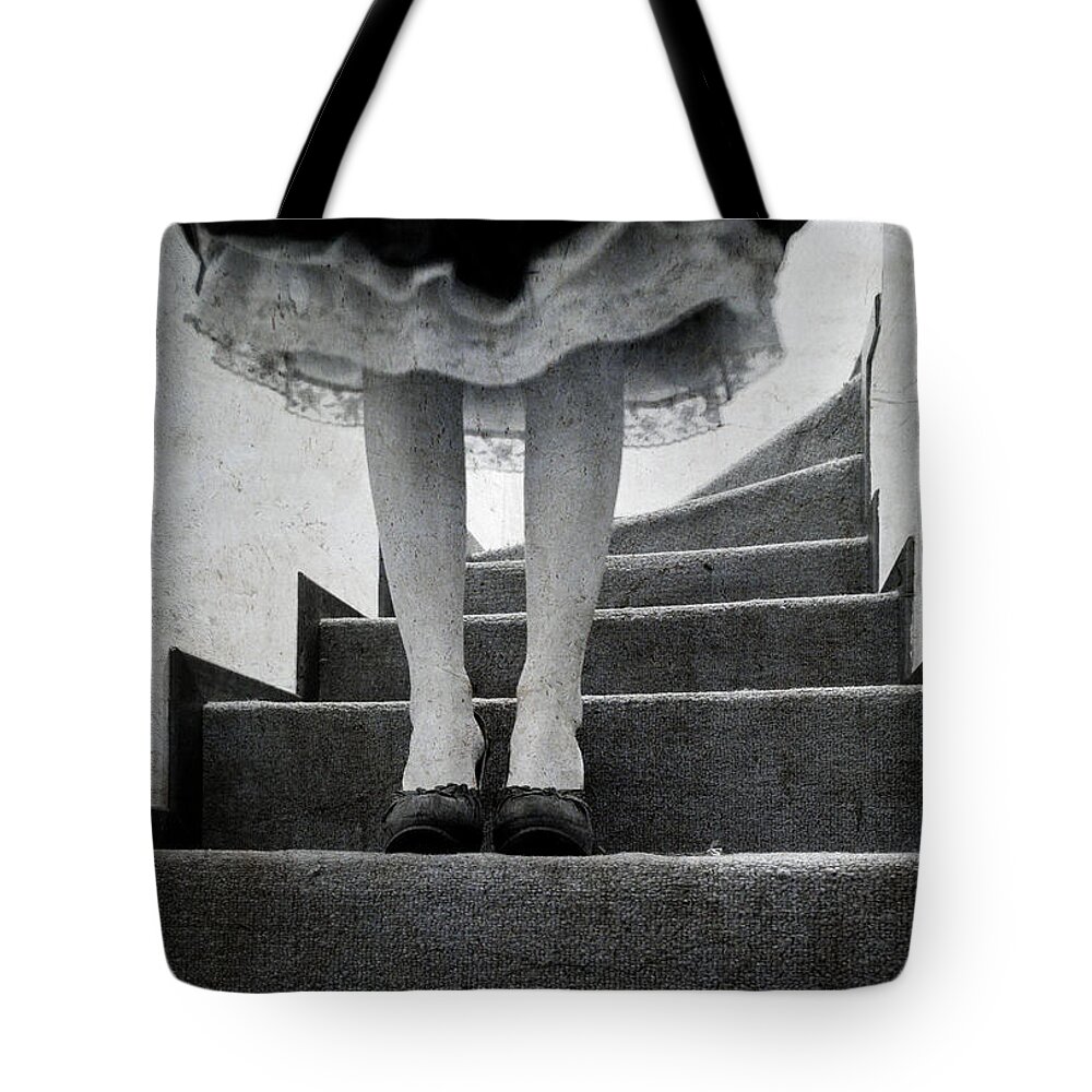 Stairs Tote Bag featuring the photograph Standing by Laura Melis