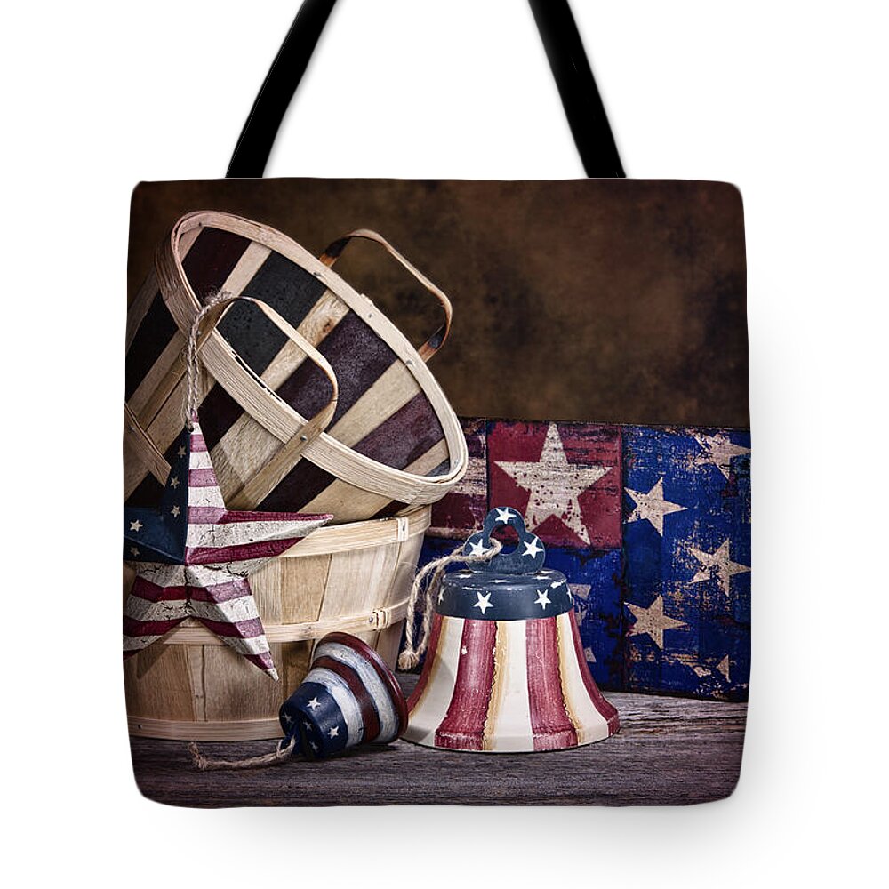 Stars And Stripes Tote Bag featuring the photograph Stars and Stripes Still Life by Tom Mc Nemar